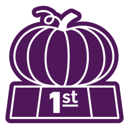 First place purple pumpkin PNG Design