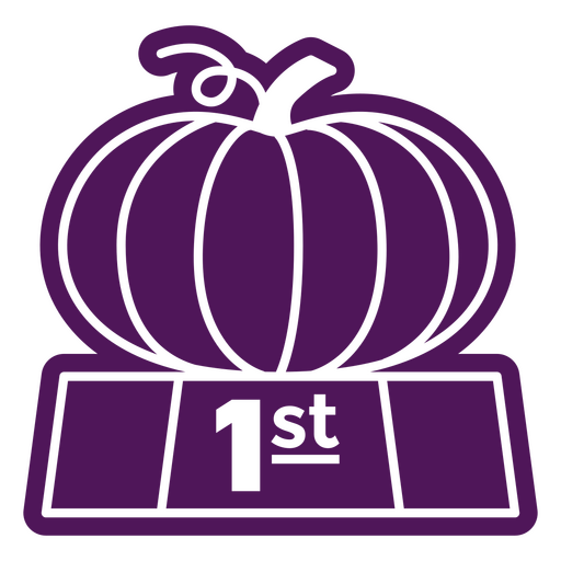 First place purple pumpkin PNG Design