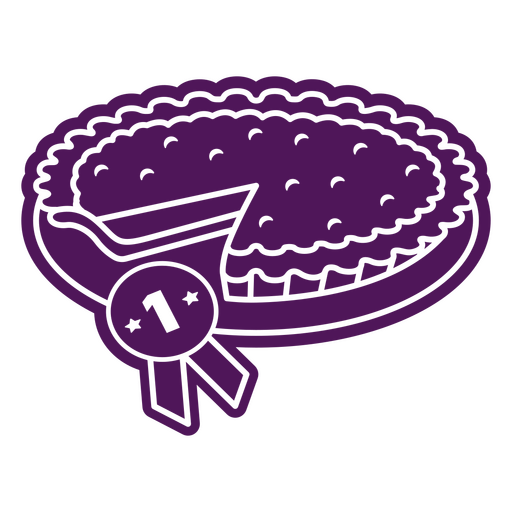 Blackberry pie in first place PNG Design