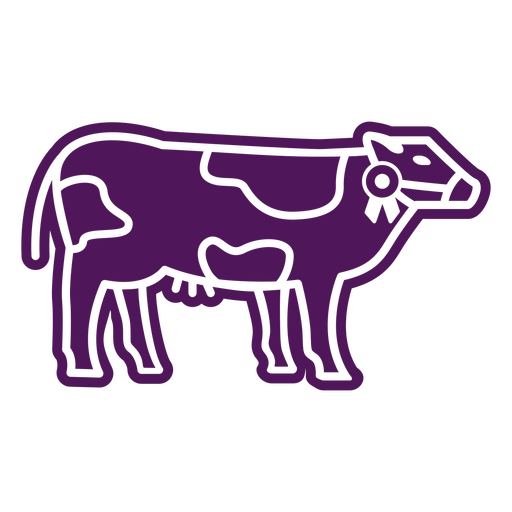 Cow with competition ribbon PNG Design