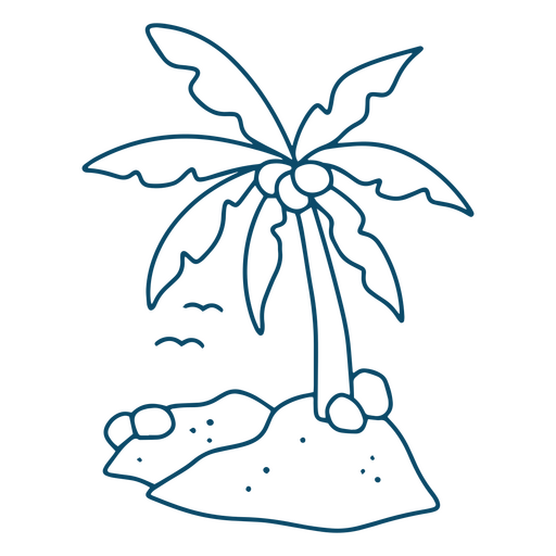 Treasure island drawing PNG Design