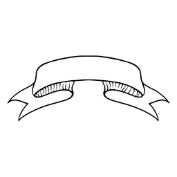 Simple colorless ribbon PNG Design
