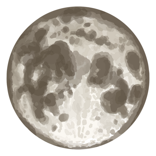 Watercolor moon PNG Design