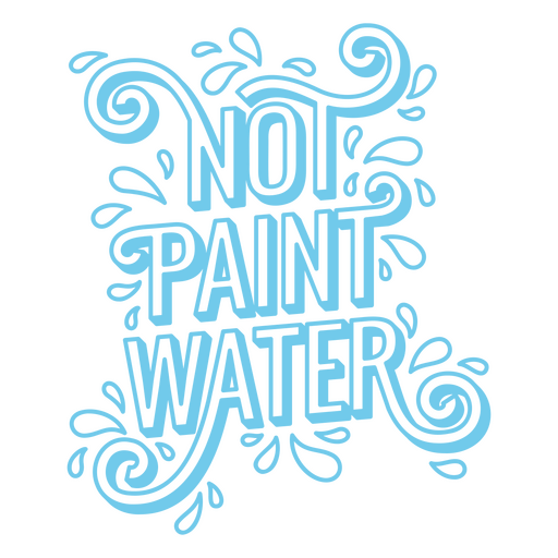 Blaue Wasserschrift PNG-Design