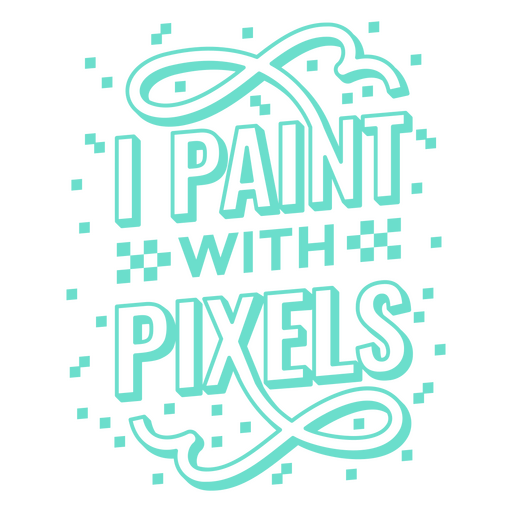 Letras verdes com pixels Desenho PNG