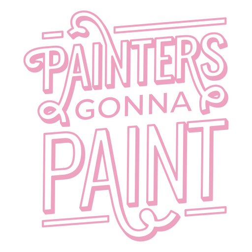 Big pink vintage lettering PNG Design