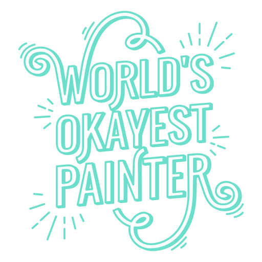 World's okayest painter PNG Design