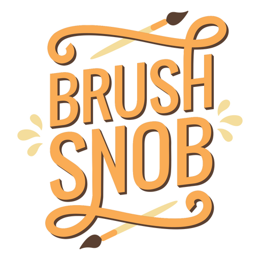 Painter's golden lettering PNG Design