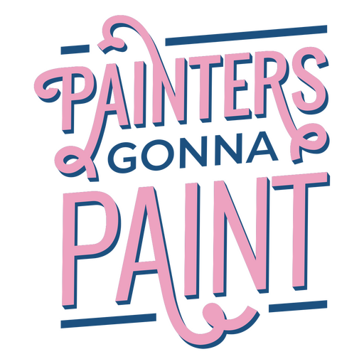 Der Maler wird Schriftzüge malen PNG-Design