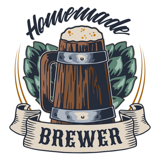 Logotipo de cervecero casero Diseño PNG