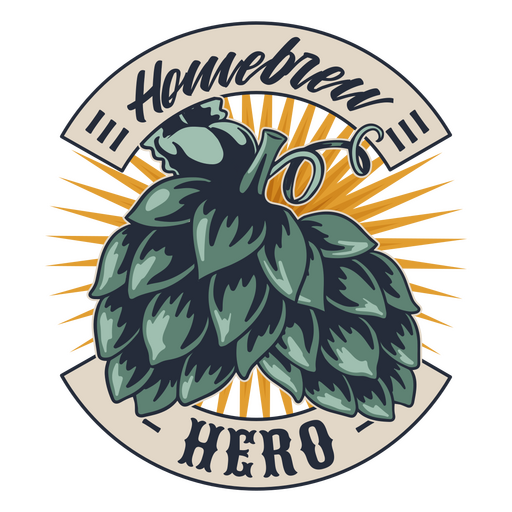 Homebrew hero badge PNG Design
