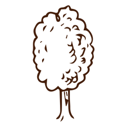 Minimalistische Baumzeichnung PNG-Design