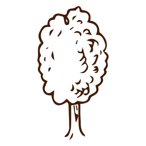 Desenho minimalista de árvore Desenho PNG