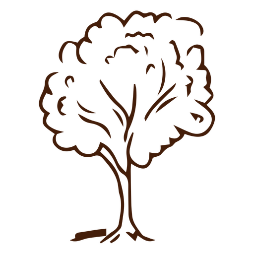 Simple drawing of large tree PNG Design