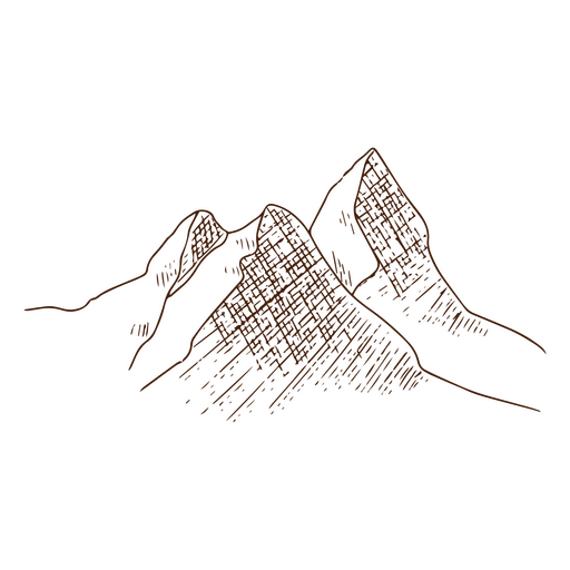 Hand drawn of mountains PNG Design