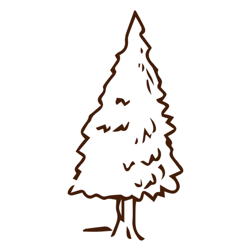 Pine minimalist drawing PNG Design