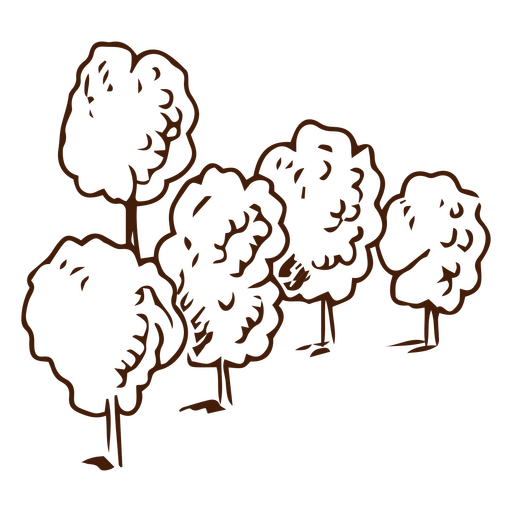 Reihe von Bäumen PNG-Design