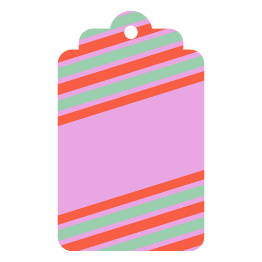 Etiqueta de tema navideño vertical Diseño PNG