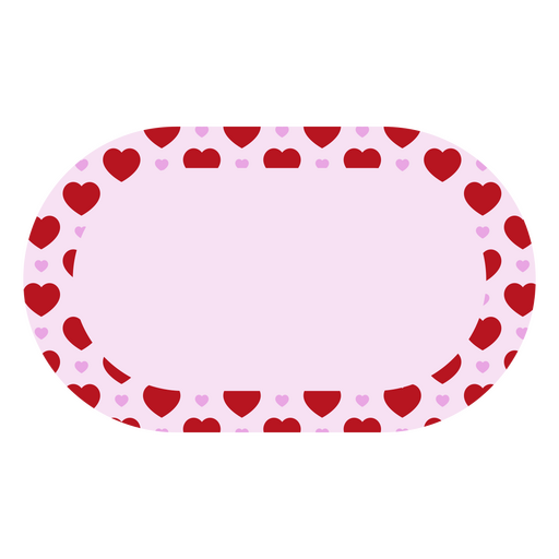 Rótulo de dia dos namorados oval Desenho PNG