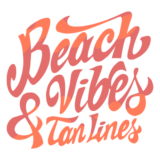 Beach vibes & tan lines quote PNG Design