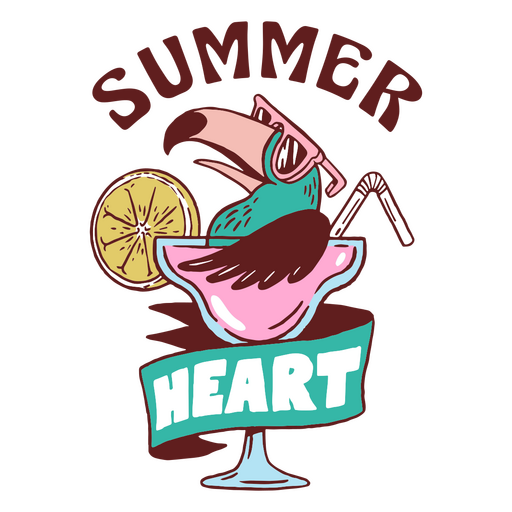 Diseño de cita de corazón de verano Diseño PNG