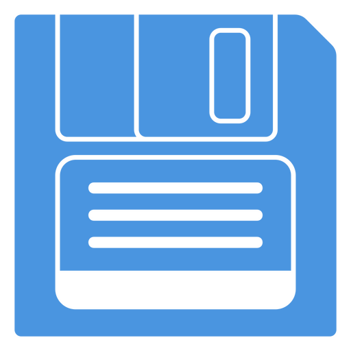 Blaue Diskette PNG-Design