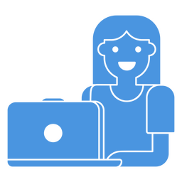 Mädchen, das im Laptop sucht PNG-Design