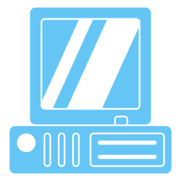 Retro blauer Desktop-Computer PNG-Design