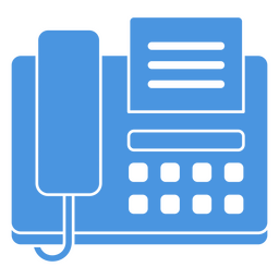 Telefone de fax retrô azul Desenho PNG