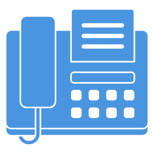 Telefone de fax retrô azul Desenho PNG