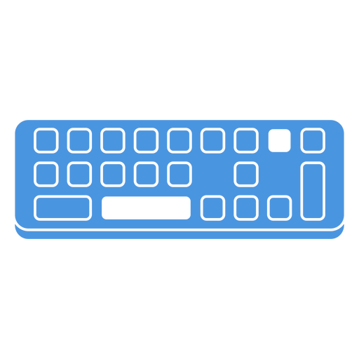 Blaue Tastatur PNG-Design