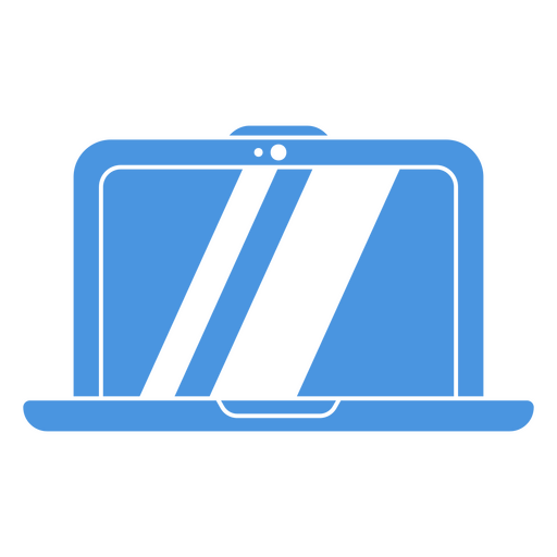 Blauer Laptop PNG-Design
