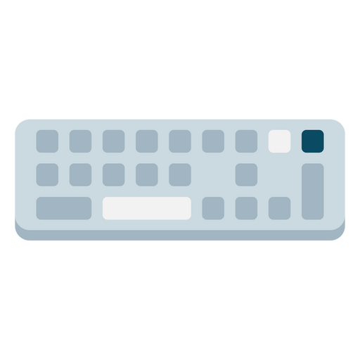 Gray computer keyboard PNG Design