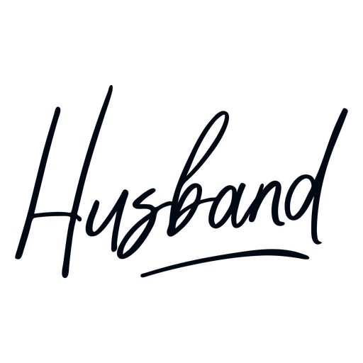 Ehemann einfacher Schriftzug PNG-Design