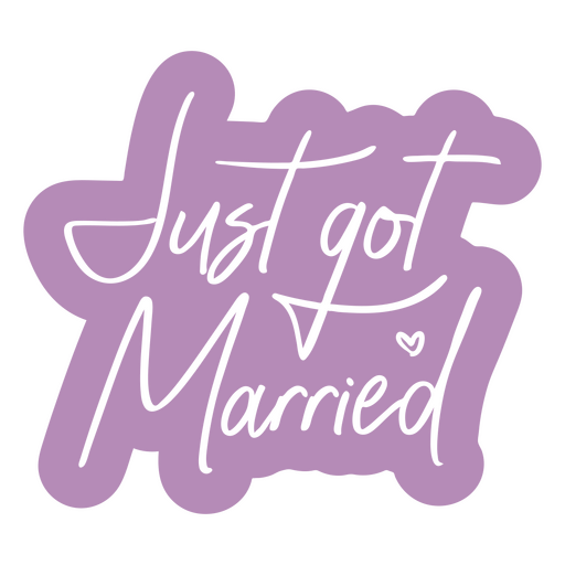Jungvermählten Schriftzug Vinyl PNG-Design