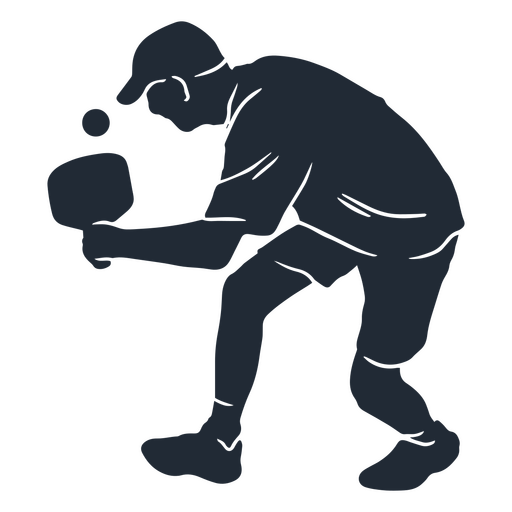 Cut out man playing ping-pong PNG Design
