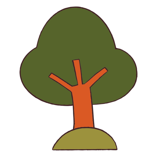 doddle de árbol minimalista Diseño PNG
