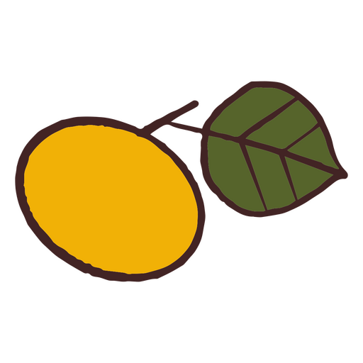 Desenho plano de limão simples Desenho PNG