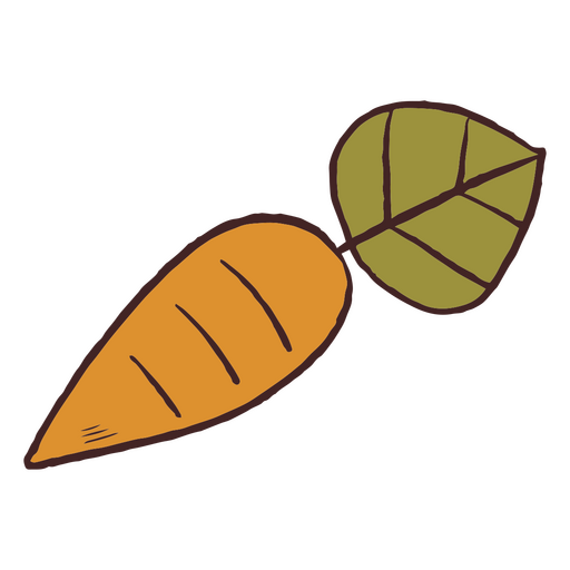 Dibujo simple de zanahoria Diseño PNG