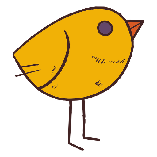 Minimalist drawing of chick PNG Design