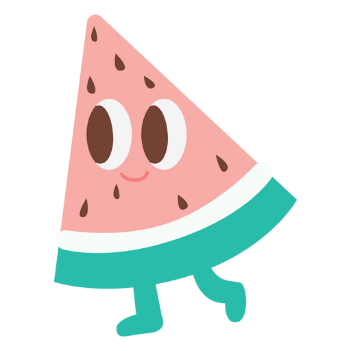 Funny cartoon watermelon PNG Design