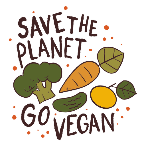 Save the planet lettering PNG Design