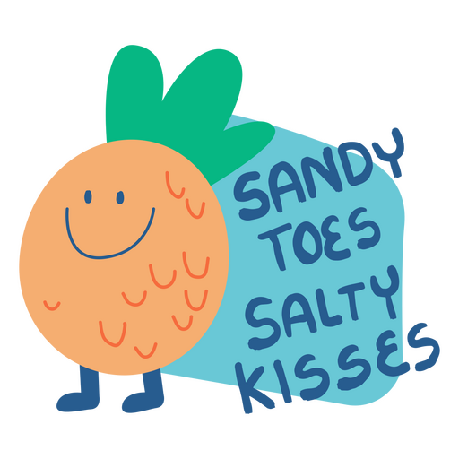 Sandy toes funny lettering PNG Design