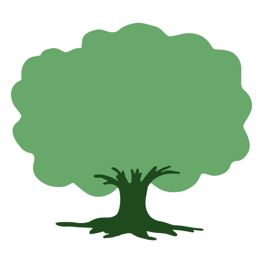 Grüner Baum flach PNG-Design