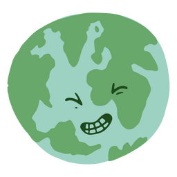 Planet earth smiling PNG Design