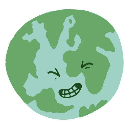 Planet earth smiling PNG Design