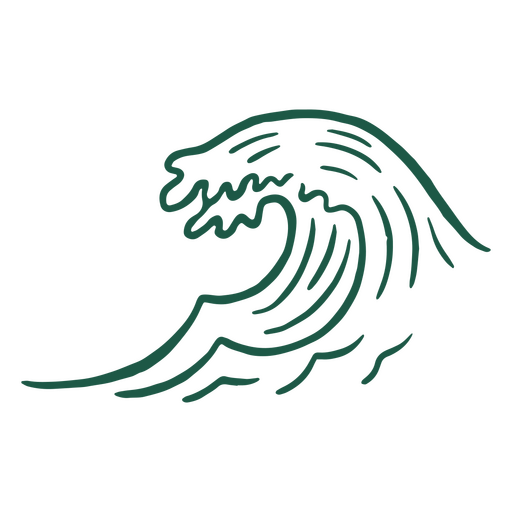 Green ocean wave PNG Design