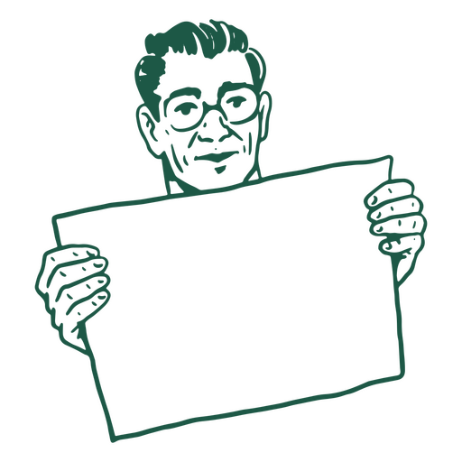 Man Holding Up A Sign Png And Svg Design For T Shirts 4200