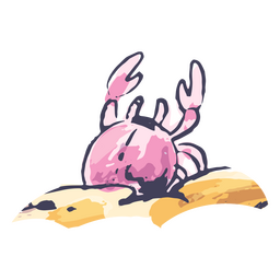 Icono de verano de cangrejo de arena Diseño PNG