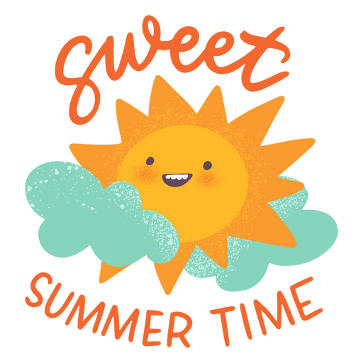 Sweet summer time quote badge PNG Design